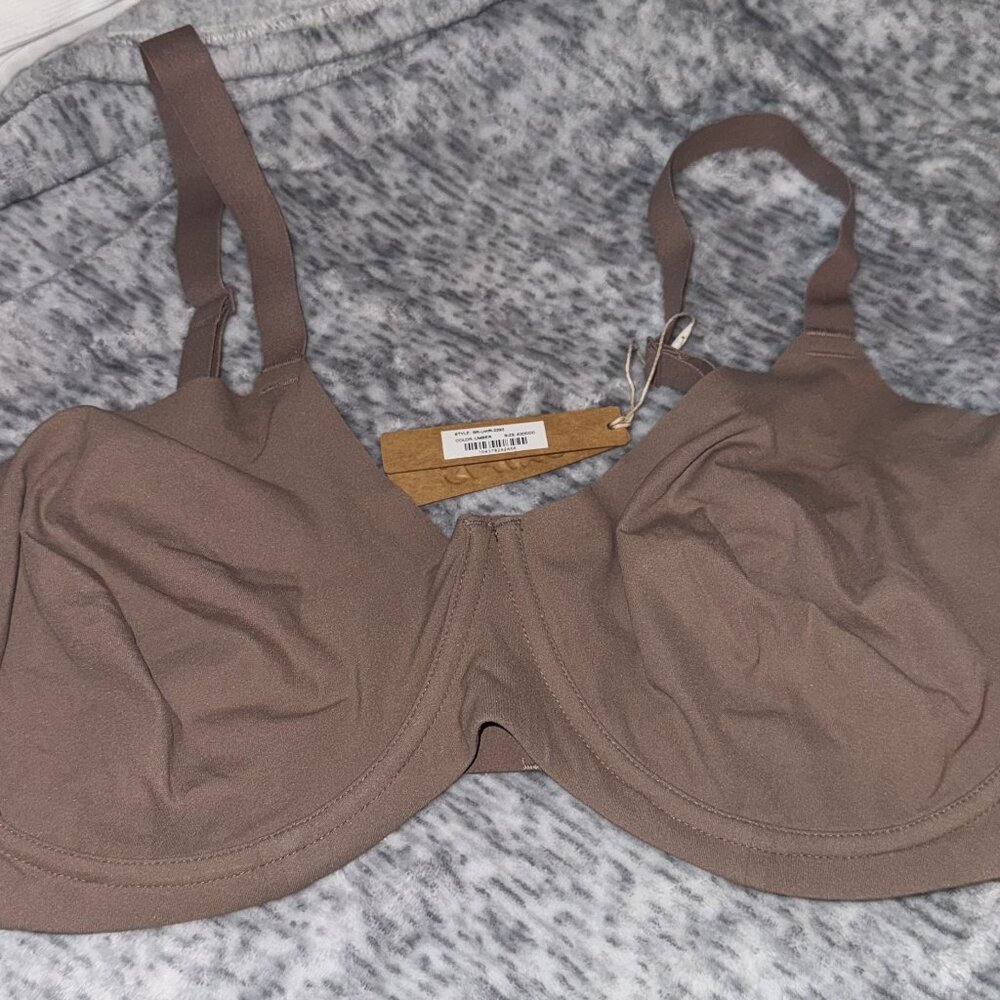 SKIMS Fits Everybody Unlined Demi Bra- Umber